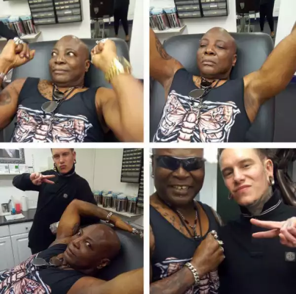 Charly Boy Tattoos The Name Of All His Children On His Arm (Photos)
